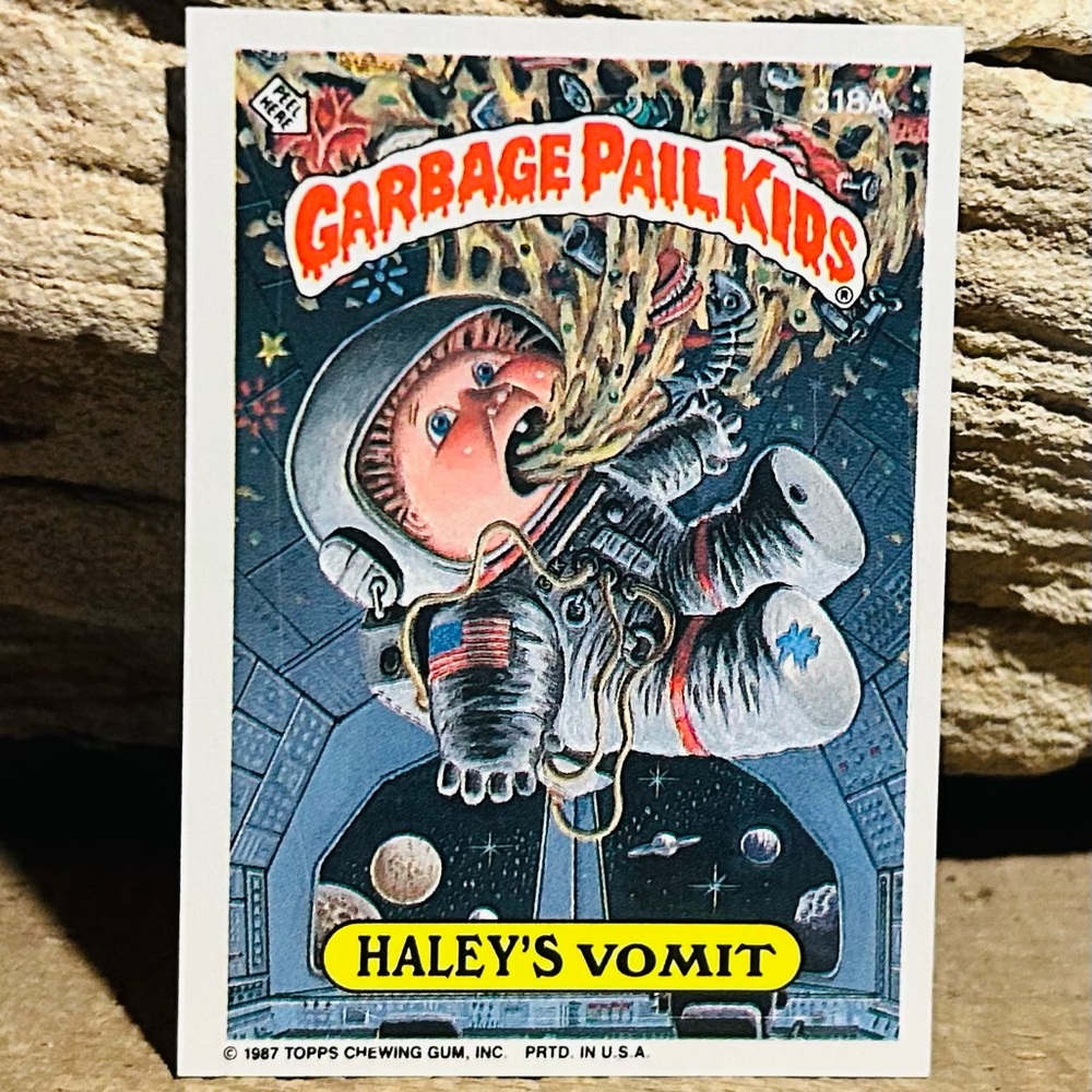 Vintage Garbage Pail Kids HALEY’S VOMIT Collectors Sticker Card